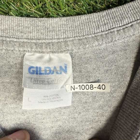 Gildan Ultra Cotton L Gray‎ State Farm 1922 Football Graphic Tee Shirt Vintage - Picture 2 of 5